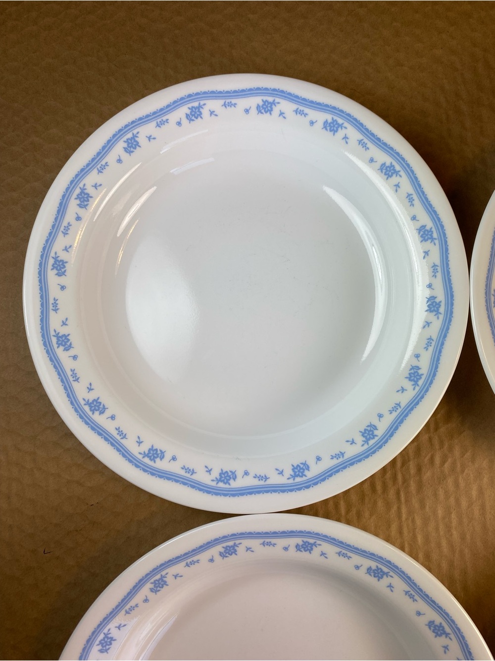 4 Corelle by Corning Morning Blue 8 1/2” Pasta Rimmed Bowls - Picture 2 of 12